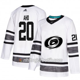 Män Ishockey Carolina Hurricanes tröja Sebastian Aho 20 Vit 2019 All-Star Adidas Authentic